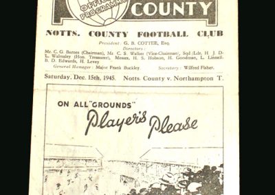 Notts County v Northampton 15.12.1945