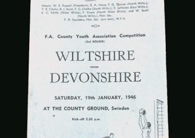 Wiltshire v Devonshire 19.01.1946 (Youth Game)