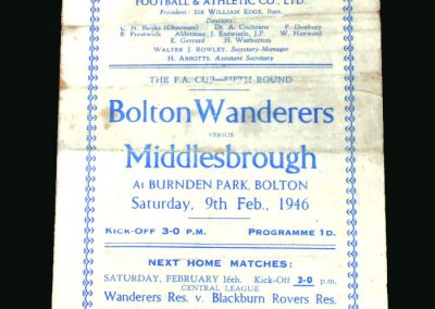 Bolton v Middlesbrough 09.02.1946 (FA Cup 5th Round)