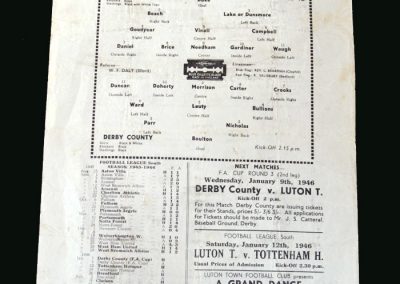 Derby v Luton 05.01.1946 (FA Cup 3rd Round 1st Leg)
