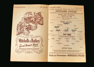 Derby v Aston Villa 02.03.1946 (FA Cup 6th Round 1st Leg)