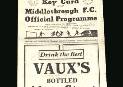 Middlesbrough v Sunderland 09.11.1946