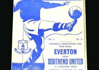 Everton v Southend 11.01.1947 (FA Cup 3rd Round)