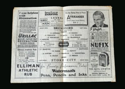 Stoke v Brentford 14.12.1946