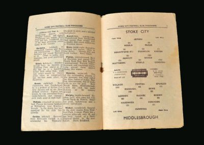 Stoke v Middlesbrough 04.01.1947