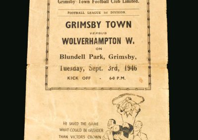 Wolves v Grimsby 03.09.1946