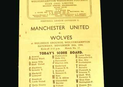Wolves v Man Utd 30.11.1946