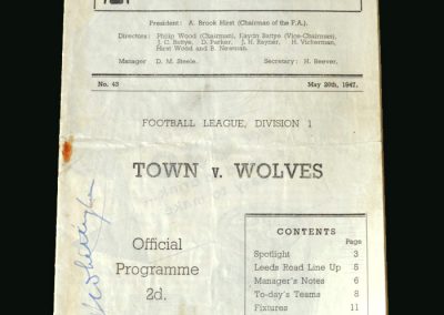 Wolves v Huddersfield 26.05.1947