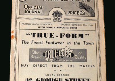 Newcastle v Luton 30.11.1946