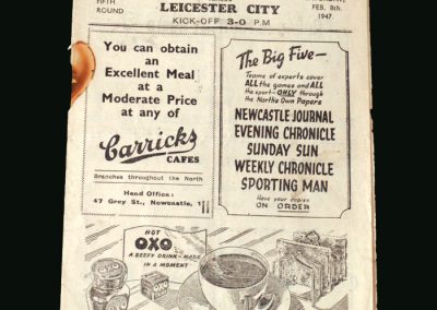 Newcastle v Leicester 08.02.1947 (FA Cup 5th Round)