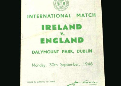 Republic of Ireland v England 30.09.1946