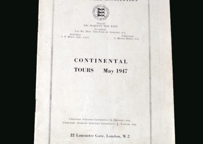 Portugal v England 25.05.1947 (Tour Report)