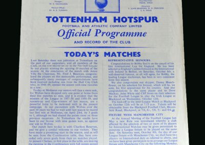 Spurs v Charlton 01.10.1960