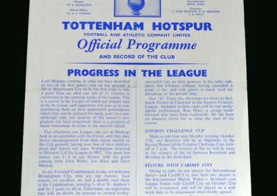 Spurs v Birmingham 15.10.1960