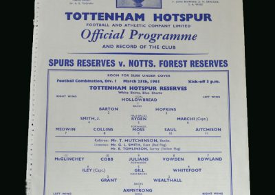Spurs v Notts Forest 25.03.1961