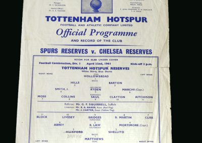 Spurs v Chelsea 22.04.1961