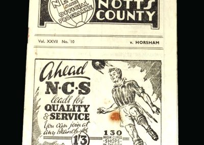 Notts County v Horsham 29.11.1947 (FA Cup 1st Round)