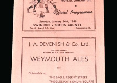 Notts County v Swindon 24.01.1948 (FA Cup 4th Round)
