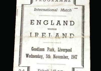 England v Ireland 05.11.1947