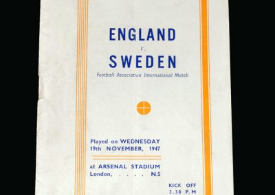 England v Sweden 19.11.1947