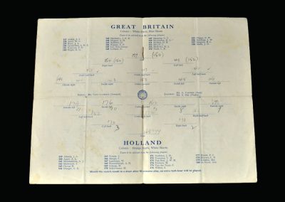 Great Britain v Holland 31.07.1948 (Olympics) Matt Busby Managed the amateur Olympic team.