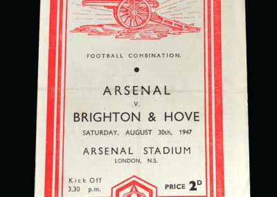 Arsenal v Brighton 30.08.1947