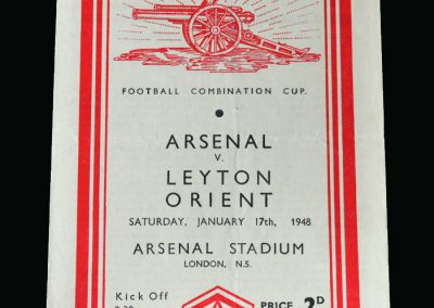 Arsenal v Leyton Orient 17.01.1948