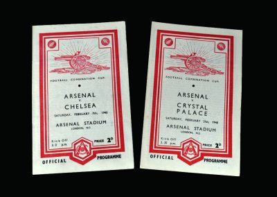 Arsenal v Chelsea 07.02.1948 | Arsenal v Crystal Palace 21.02.1948