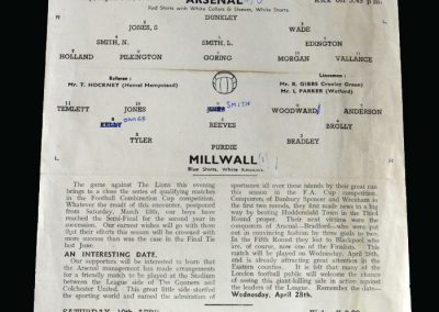 Arsenal v Millwall 05.04.1948