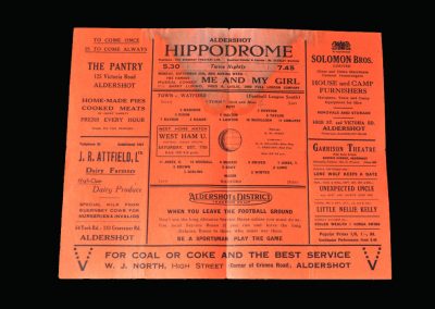 Aldershot v Watford 26.09.1942