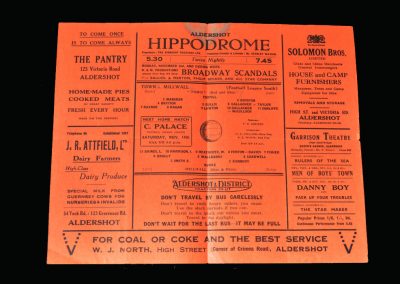 Aldershot v Millwall 31.10.1942