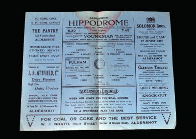 Aldershot v Brighton 13.02.1943