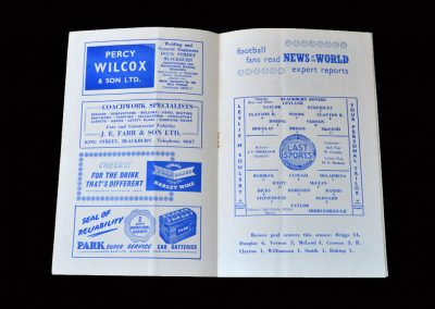 Blackburn v Middlesbrough 24.11.1956