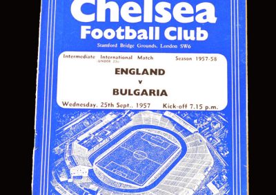 England v Bulgaria 25.09.1957 (Under 23)