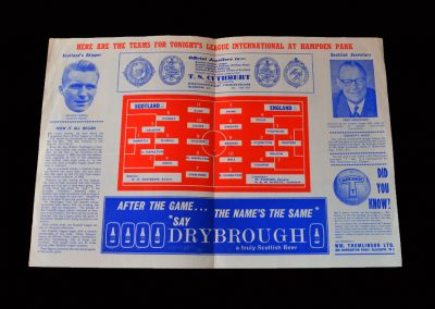 English League v Scottish League 17.03.1965 (Ball, Stiles & Jack Charlton come in)