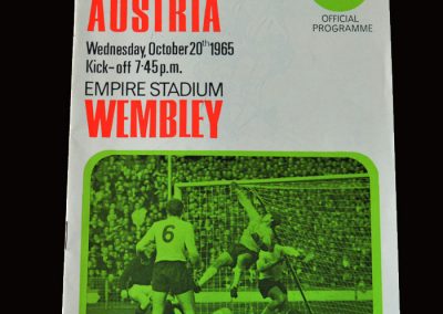 England v Austria 20.10.1965