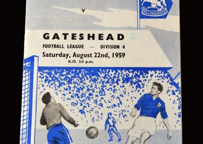Gateshead v Gillingham 22.08.1959