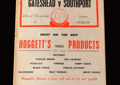 Gateshead v Southport 29.08.1959