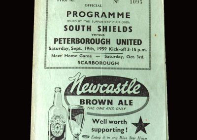 South Shields v Peterborough 19.09.1959