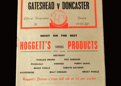Gateshead v Doncaster 26.09.1959