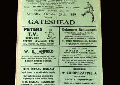 Gateshead v Chester 24.10.1959