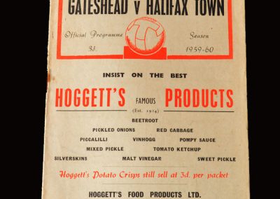 Gateshead v Halifax 14.11.1959 (FA Cup Round 1)
