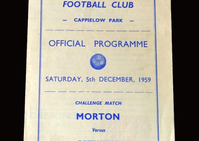 Gateshead v Greenock Morton 05.12.1959
