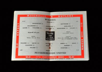 Peterbrough v Walsall 05.12.1959