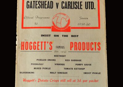 Gateshead v Carlisle 12.12.1959