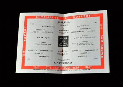 Gateshead v Walsall 26.12.1959