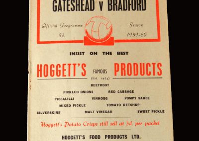 Gateshead v Bradford Park Ave 26.03.1960