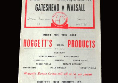Gateshead v Walsall 25.04.1960