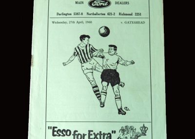 Gateshead v Darlington 27.04.1960 (Durham Snr Semi Final)