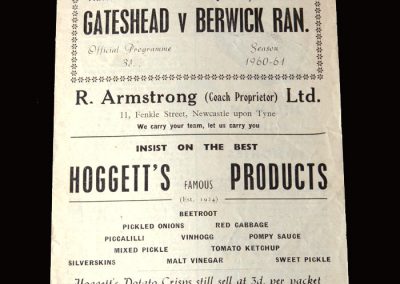 Gateshead v Berwick 02.01.1961